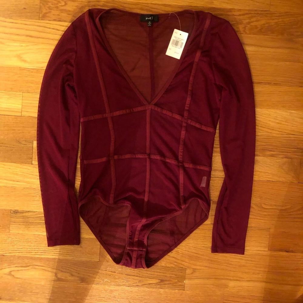 Brand New! Sheer! Long Sleeve Bodysuit!